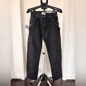 Agolde Black Utility Carpenter Jeans Size 25 Organic Cotton